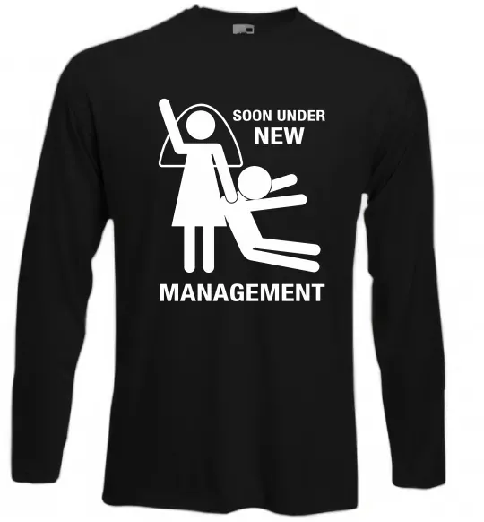 Лонгслів Soon under new management Чорний фото