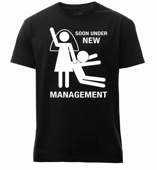 Мужская премиум футболка Soon under new management Черный фото
