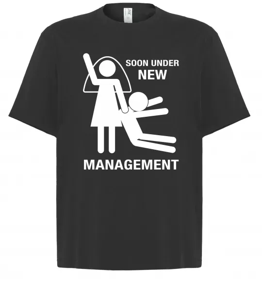 Футболка Оверсайз Soon under new management Черный фото