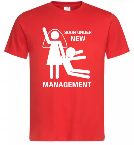 Чоловіча футболка Soon under new management Червоний фото