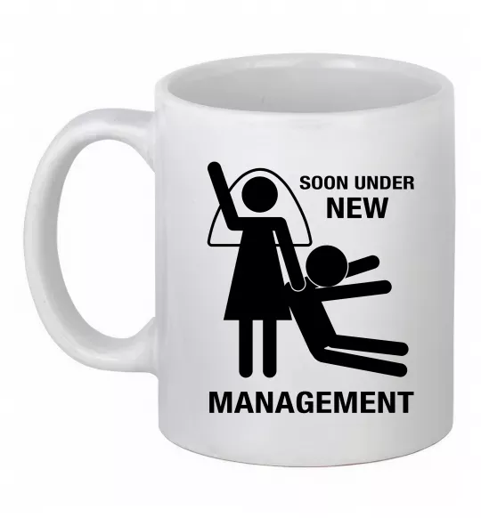 Чашка керамічна Soon under new management Білий фото