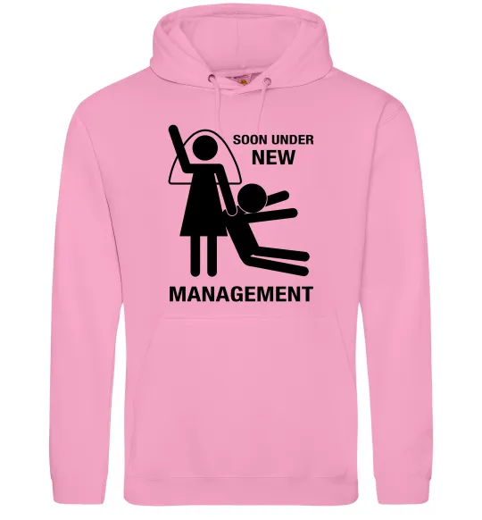 Чоловіча толстовка (худі) Soon under new management Рожевий фото
