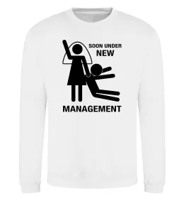 Світшот Soon under new management Білий фото
