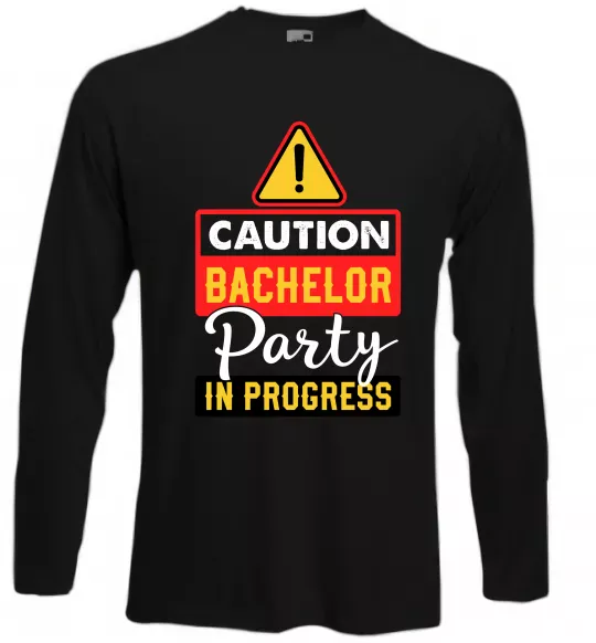 Лонгслів Bachelor party in progress Чорний фото