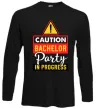 Лонгслів Bachelor party in progress Чорний фото