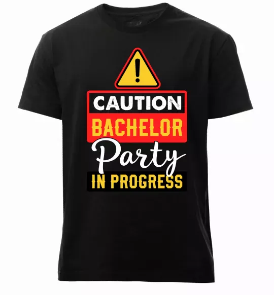 Мужская премиум футболка Bachelor party in progress Черный фото