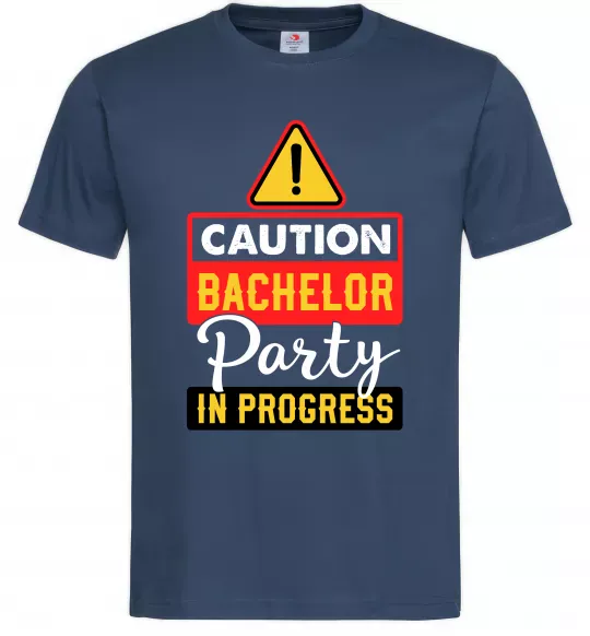 Чоловіча футболка Bachelor party in progress Темно-синій фото
