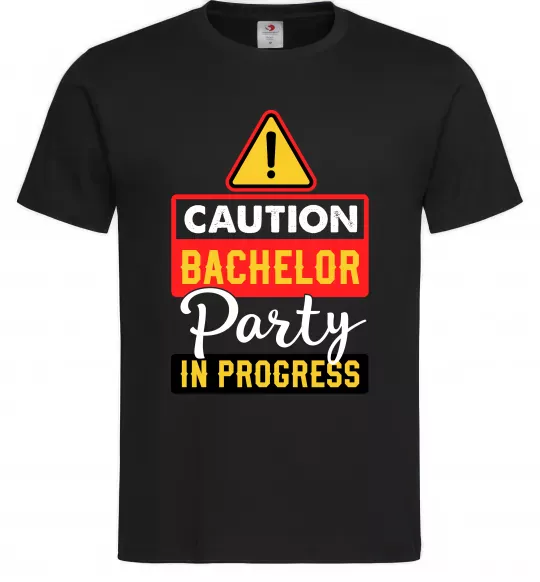 Чоловіча футболка Bachelor party in progress Чорний фото