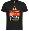Чоловіча футболка Bachelor party in progress Чорний фото