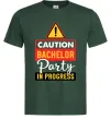 Чоловіча футболка Bachelor party in progress Темно-зелений фото