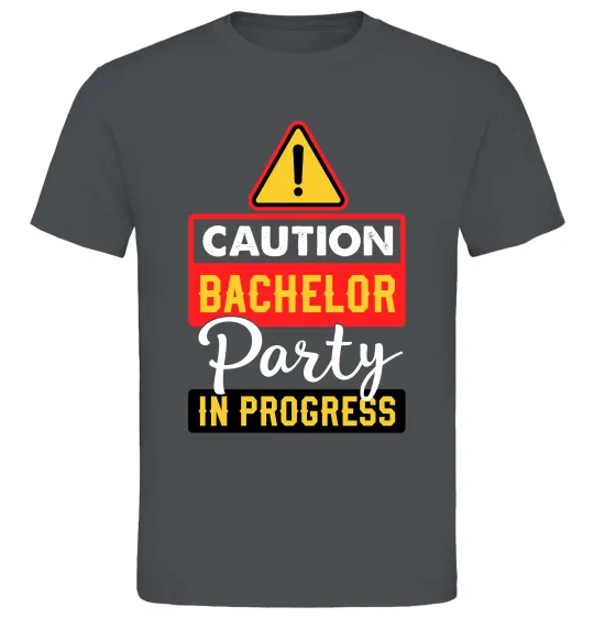 Чоловіча футболка Bachelor party in progress Графіт фото