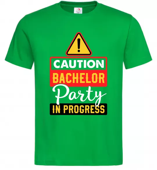 Чоловіча футболка Bachelor party in progress Зелений фото