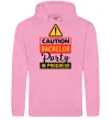 Мужская толстовка (худи) Bachelor party in progress Розовый фото