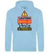 Мужская толстовка (худи) Bachelor party in progress Голубой фото