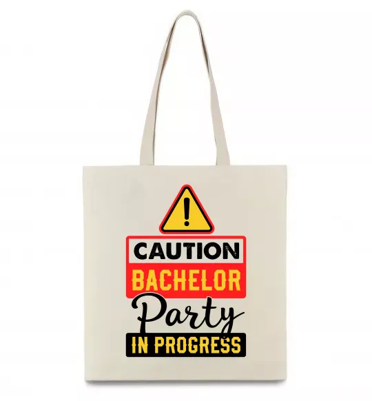 Еко-сумка Bachelor party in progress Бежевий фото