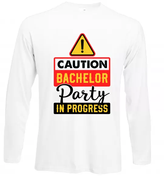Лонгслів Bachelor party in progress Білий фото