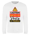 Світшот Bachelor party in progress Білий фото