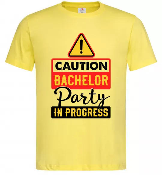 Чоловіча футболка Bachelor party in progress Лимонний фото