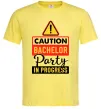Чоловіча футболка Bachelor party in progress Лимонний фото