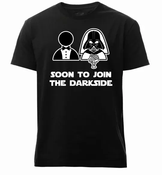 Мужская премиум футболка Soon to join the darkside Черный фото