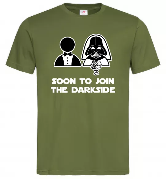 Чоловіча футболка Soon to join the darkside Оливковий фото