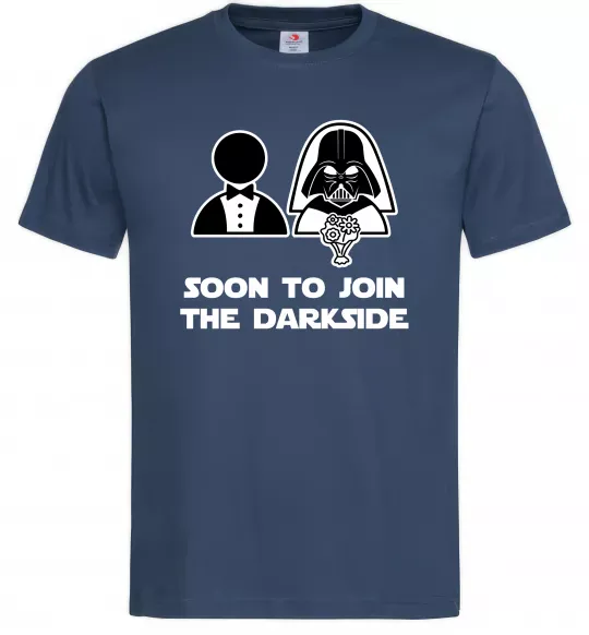 Чоловіча футболка Soon to join the darkside Темно-синій фото