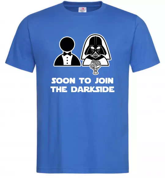 Чоловіча футболка Soon to join the darkside Яскраво-синій фото