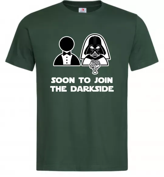 Чоловіча футболка Soon to join the darkside Темно-зелений фото