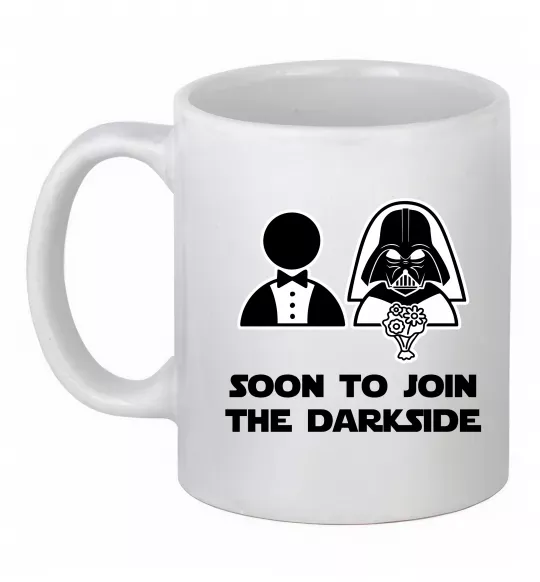 Чашка керамічна Soon to join the darkside Білий фото