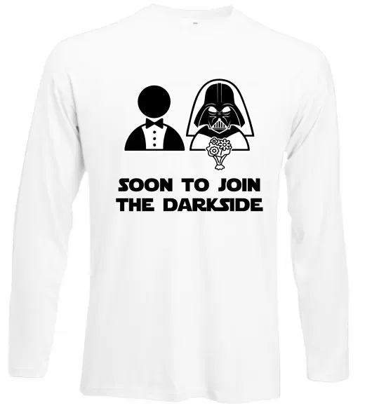 Лонгслів Soon to join the darkside Білий фото