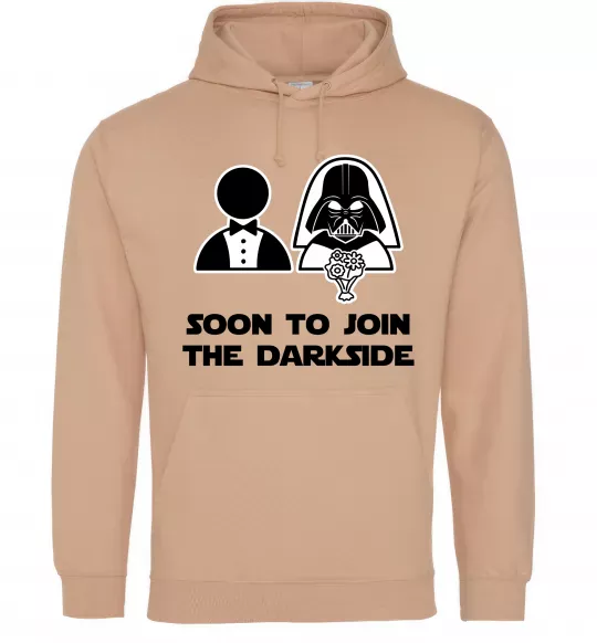 Мужская толстовка (худи) Soon to join the darkside Песочный фото
