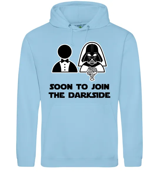 Мужская толстовка (худи) Soon to join the darkside Голубой фото