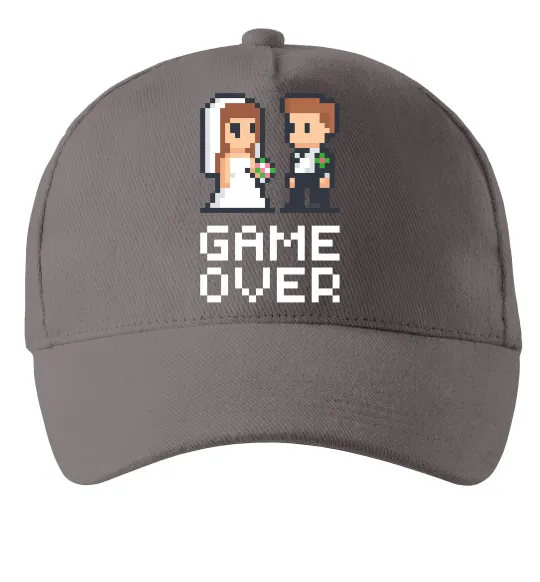 Кепка Wedding pixel game over Сірий фото