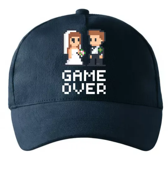 Кепка Wedding pixel game over Темно-синій фото