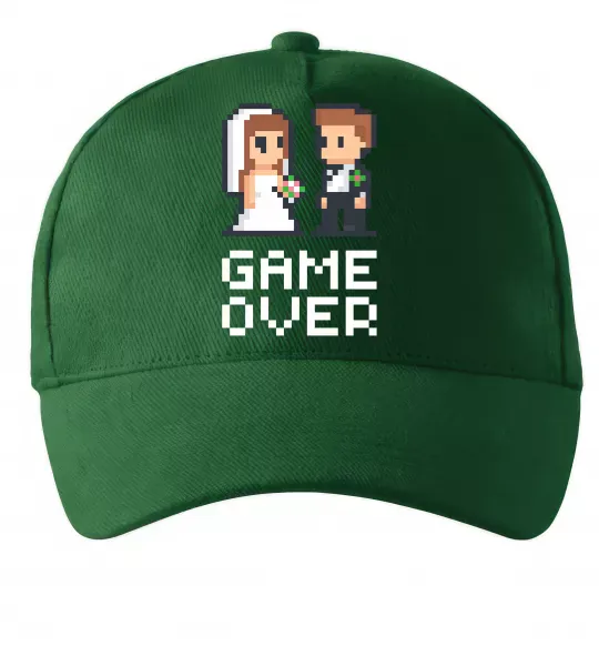 Кепка Wedding pixel game over Темно-зелений фото
