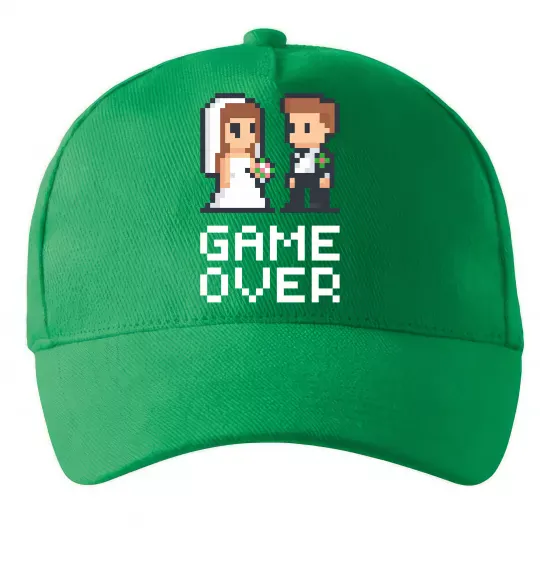 Кепка Wedding pixel game over Зелений фото