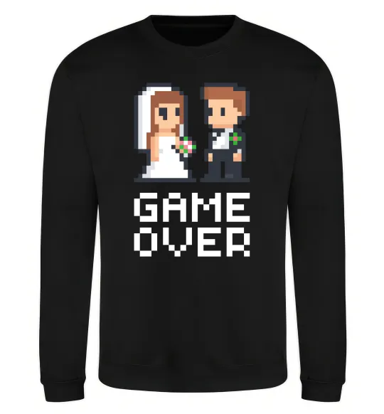 Свитшот Wedding pixel game over Черный фото