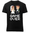 Мужская премиум футболка Wedding pixel game over Черный фото