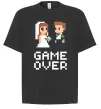 Футболка Оверсайз Wedding pixel game over Черный фото