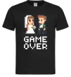Чоловіча футболка Wedding pixel game over Чорний фото