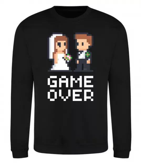 Свитшот Wedding pixel game over Черный фото
