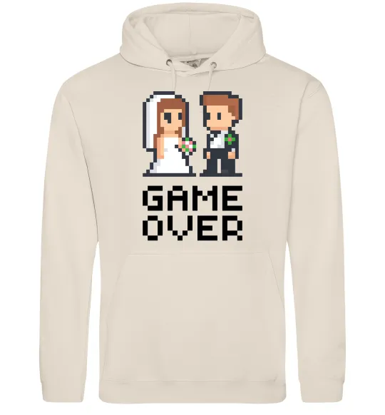 Мужская толстовка (худи) Wedding pixel game over Таш фото