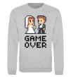 Свитшот Wedding pixel game over Серый меланж фото