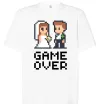 Футболка Оверсайз Wedding pixel game over Белый фото