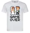 Чоловіча футболка Wedding pixel game over Білий фото