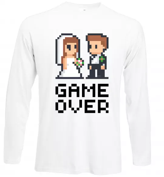 Лонгслів Wedding pixel game over Білий фото