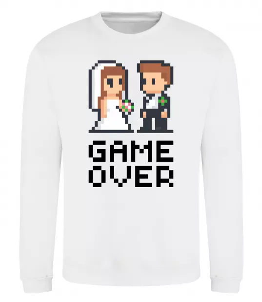 Свитшот Wedding pixel game over Белый фото