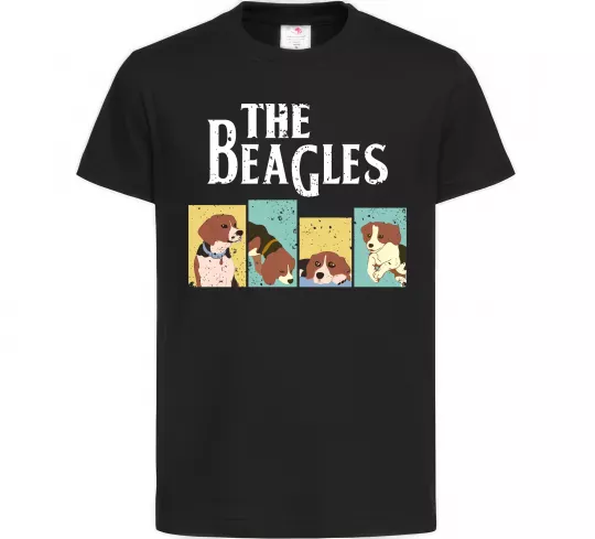 Дитяча футболка The Beagles Чорний фото