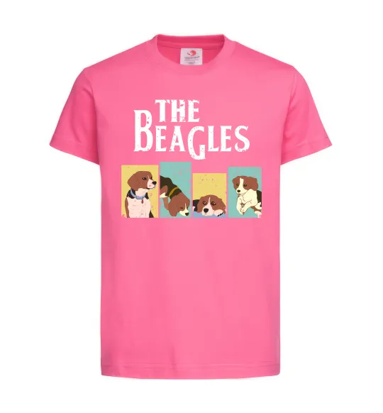 Дитяча футболка The Beagles Яскраво-рожевий фото