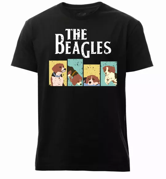 Мужская премиум футболка The Beagles Черный фото
